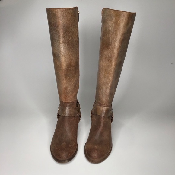 Frye Carson Harness Tall Western Boot in Chocolate Size 6. - Picture 2 of 16